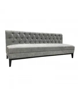 Light Grey Fabric Tufted Sofa