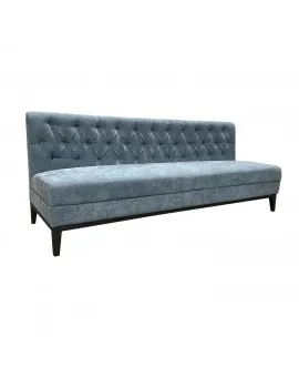 Light Blue Fabric Tufted Sofa