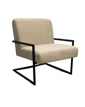 Beige Fabric Single Chair