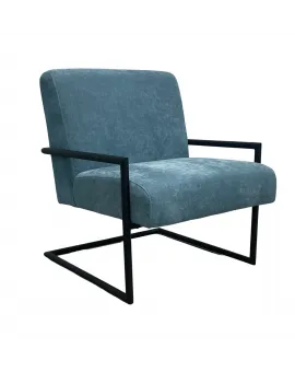 Light Blue Fabric Single Chair