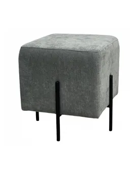 Light Grey Fabric Ottoman