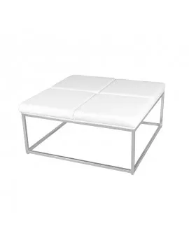 White Square Ottoman