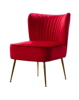 Red Velvet Single Chair