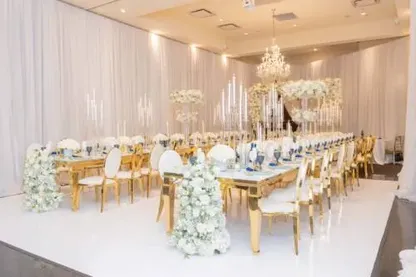 Cartier Gold Table With Wedding Decor