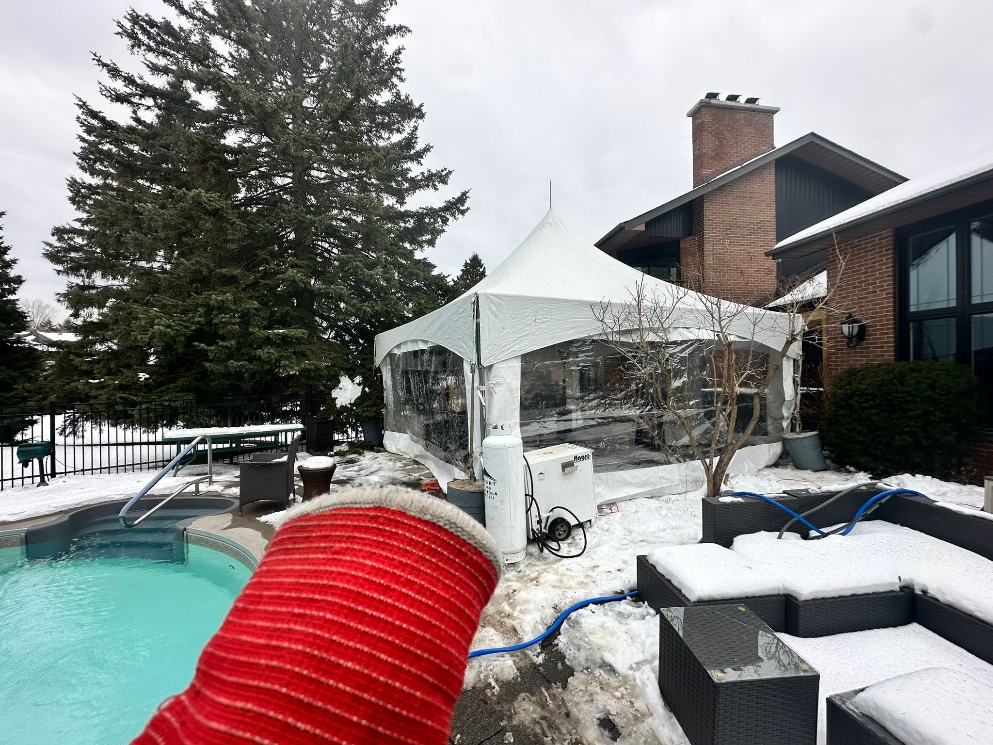 Winter Tent Installation