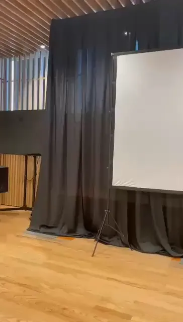 14 Feet High Black Velour Drapes