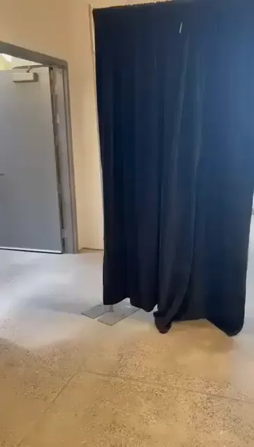 8 Feet High Black Velour Drapes